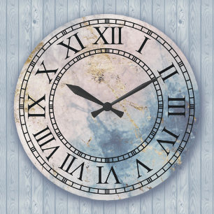 Klassische Marmor-Wanduhr mit römischen Ziffern Große Wanduhr