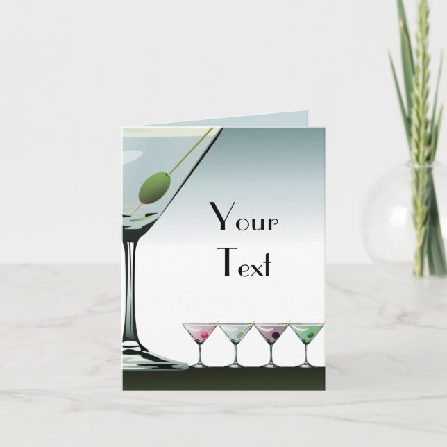 Klassische Martini-Cocktails - Note Card Karte (Vorderseite)