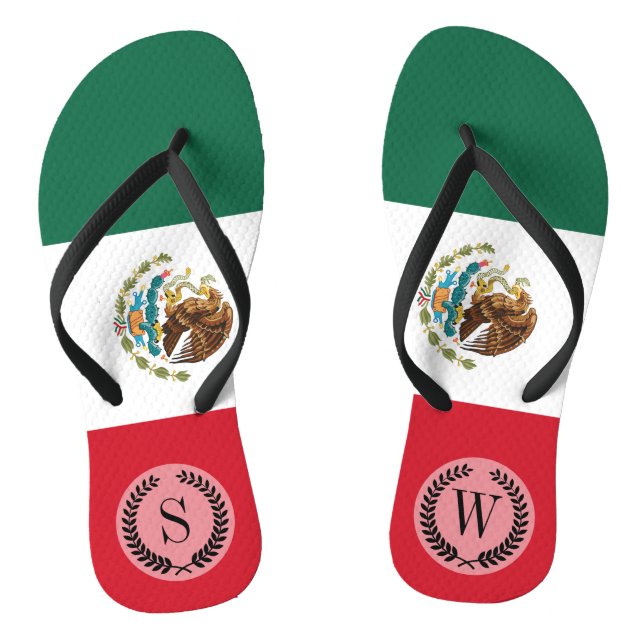 Klassische mexikanische Flagge Flip Flops (Fußbett)