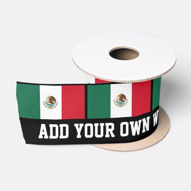 Klassische mexikanische Flagge Satinband (Spule)