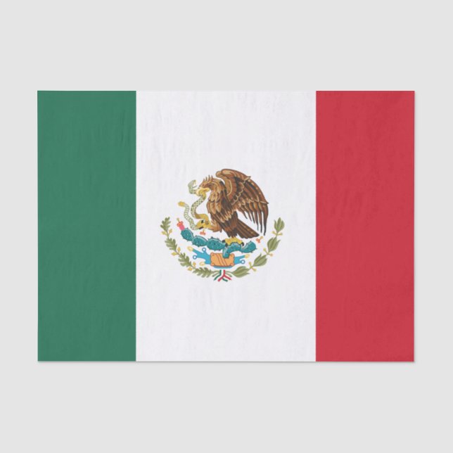 Klassische mexikanische Flagge Seidenpapier (Vorderseite)
