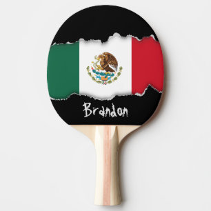 Klassische mexikanische Flagge Tischtennis Schläger