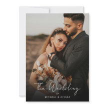 Klassische Minimal-Foto-Handschrift-Hochzeit
