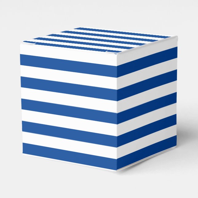 Klassische Minimal Moderne Marine blau und weiß ge Geschenkschachtel (Vorderseite)