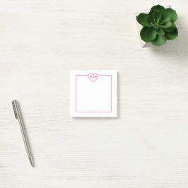 Klassische Minimalistisch-schicke Niedlich-rosa He Post-it Klebezettel