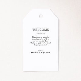 Klassische Minimalistische Begrüßungstags Geschenkanhänger