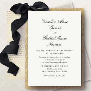 Klassische Minimalistische Einfache Hochzeitseinla Einladung