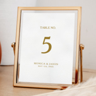 Klassische Minimalistische Gold-Tischnummer Tischnummer