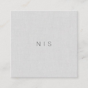 Klassische Minimalistische graue Quadratische Visitenkarte