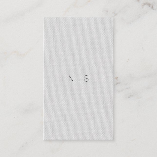 Klassische Minimalistische graue Visitenkarte (Vorderseite)