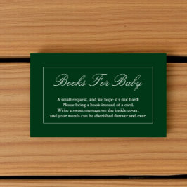 Klassische Minimalistische grüne Bücher für Kinder Begleitkarte