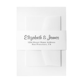 Klassische Minimalistische Hochzeit Einladungsbanderole