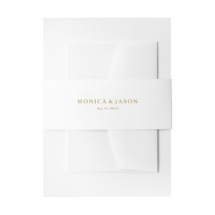 Klassische Minimalistische Hochzeit Einladungsbanderole