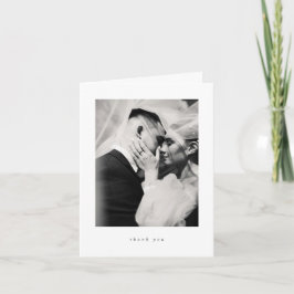 Klassische Minimalistische Hochzeit gefaltete Dank Dankeskarte