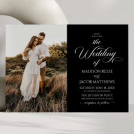 Klassische Minimalistische Hochzeit mit elegantem  Einladung