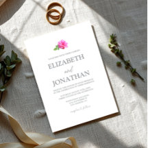 Klassische Minimalistische Hochzeit mit rosa Rose
