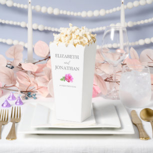 Klassische Minimalistische Hochzeit mit rosa Rose Geschenkschachtel