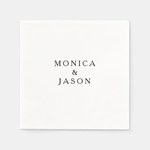 Klassische Minimalistische Hochzeit Napkins Serviette