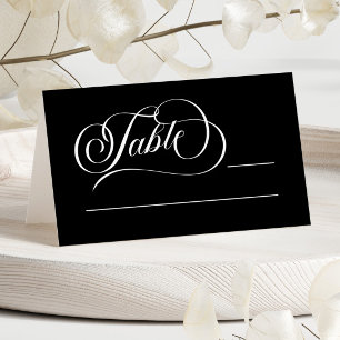 Klassische Minimalistische Hochzeit Platzkarte
