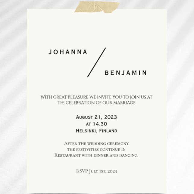 Klassische Minimalistische Hochzeitseinladung Einladung (Von Creator hochgeladen)