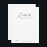 Klassische Minimalistische Hochzeitstiefelder-Kart Postkarte<br><div class="desc">Diese eleganten,  minimalistischen Eimerkarten sind die ideale Wahl für einen rustikalen Hochzeitsempfang oder ein Brautparty. Das einfache und elegante Design zeichnet sich durch klassische und extravagante Schriftzeichen in Schwarz und Weiß aus. Ändern Sie den Wortlaut in Anzug jedes Lebensereignisses. Das Schild der Schaufelliste wird separat verkauft.</div>