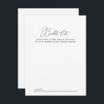 Klassische Minimalistische Hochzeitstiefelder-Kart Postkarte<br><div class="desc">Diese eleganten,  minimalistischen Eimerkarten sind die ideale Wahl für einen rustikalen Hochzeitsempfang oder ein Brautparty. Das einfache und elegante Design zeichnet sich durch klassische und extravagante Schriftzeichen in Schwarz und Weiß aus. Ändern Sie den Wortlaut in Anzug jedes Lebensereignisses. Das Schild der Schaufelliste wird separat verkauft.</div>