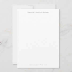 Klassische Minimalistische individuell angepasste  Dankeskarte