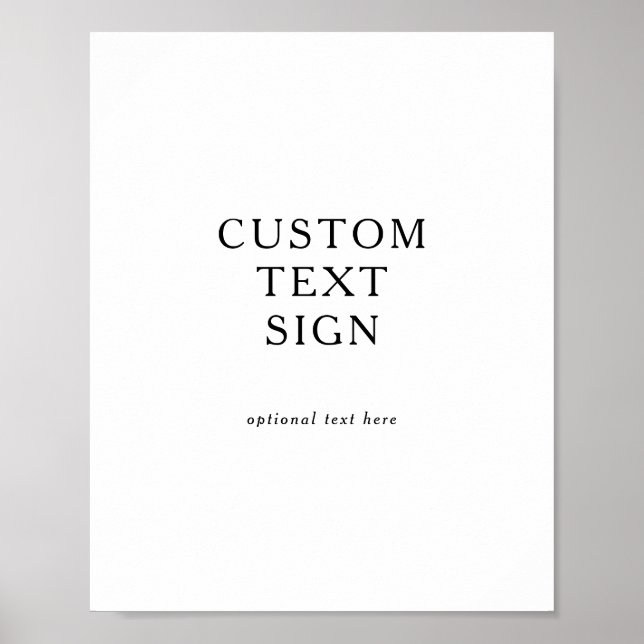 Klassische Minimalistische Karten und Sonderzeiche Poster (Vorne)
