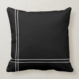 Klassische Minimalistische, Schwarz-weiße Streife Kissen