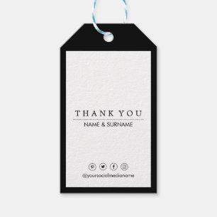 Klassische Minimalistische Sozialmedien Luxe Geschenkanhänger