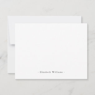 Klassische Minimalistische Typografie Mitteilungskarte