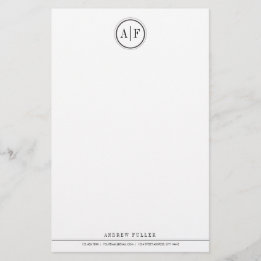 Klassische Mit Monogramm Stationery Briefpapier