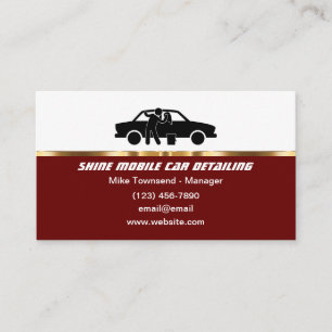 Klassische mobile Auto-Detailing-Geschäftskarten-V Visitenkarte