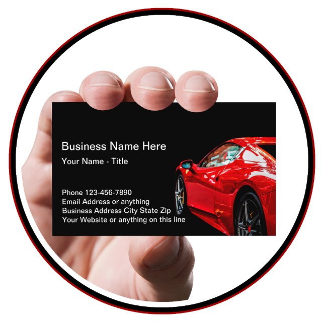 Klassische, moderne Automobil-Business-Cards Visitenkarte (Von Creator hochgeladen)