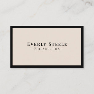 Klassische moderne Black Ivory Elegante Stylist Se Visitenkarte