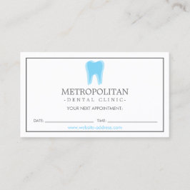 Klassische, moderne Dentist-Zelt-Logo-Ernennung Visitenkarte