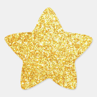 Klassische moderne, elegante Blank-Gold-Glitzer-Vo Stern-Aufkleber