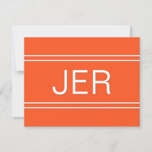 Klassische moderne monogrammierte Namensinitialen  Mitteilungskarte