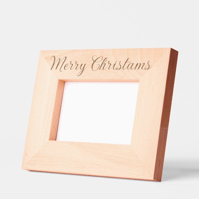 Klassische moderne Schrift Kursive Frohe Weihnacht Geätzte Rahmen (Links)