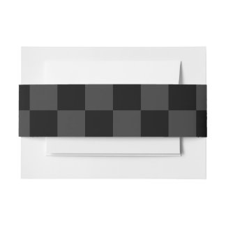 Klassische, moderne Schwarz-Smoky-Schwarz-Schachbr Einladungsbanderole