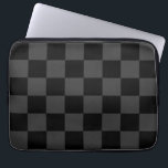 Klassische, moderne Schwarz-Smoky-Schwarz-Schachbr Laptopschutzhülle<br><div class="desc">Das Black & Smoky Black Checkerboard-Muster ist ein zeitloses, aber zeitgemäßes Design, das Eleganz und Vielseitigkeit ausstrahlt. Mit abwechselnd schwarzen und rauchigen schwarzen Quadraten schafft diese geometrische Komposition einen kühlen, aber subtilen Kontrast und ist somit perfekt für Mode, Innenarchitektur und Accessoires. Die monochrome Ästhetik verleiht sich in klassische und moderne...</div>