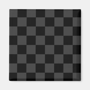 Klassische, moderne Schwarz-Smoky-Schwarz-Schachbr Magnet