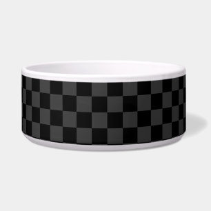 Klassische, moderne Schwarz-Smoky-Schwarz-Schachbr Napf