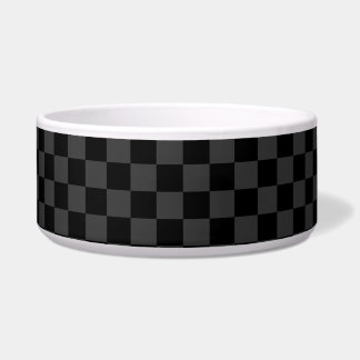 Klassische, moderne Schwarz-Smoky-Schwarz-Schachbr Napf