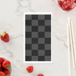 Klassische, moderne Schwarz-Smoky-Schwarz-Schachbr Serviette