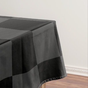 Klassische, moderne Schwarz-Smoky-Schwarz-Schachbr Tischdecke