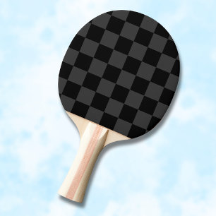 Klassische, moderne Schwarz-Smoky-Schwarz-Schachbr Tischtennis Schläger