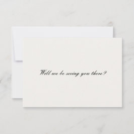 Klassische moderne Script QR Code Hochzeit RSVP Karte