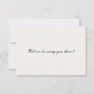 Klassische moderne Script QR Code Hochzeit RSVP Karte