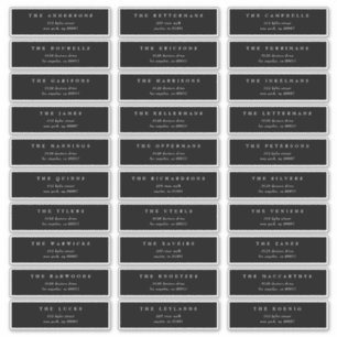 Klassische Mongram Black Wappen Hochzeit Aufkleber